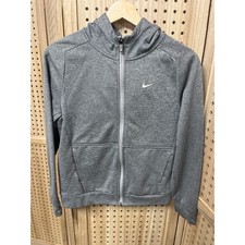 Nike Therma Fit Kids Gray Zip Up Hoodie Jacket Size L
