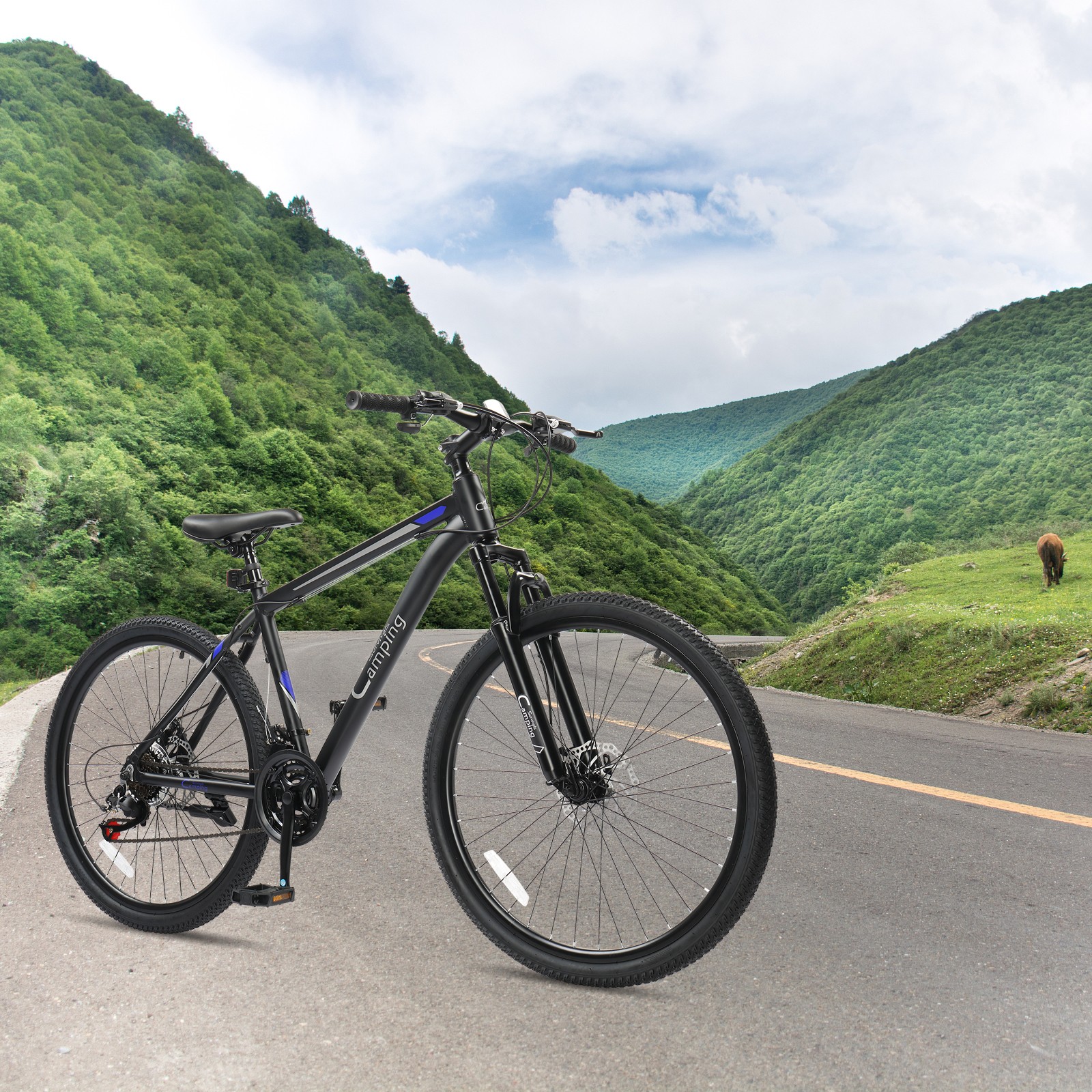 26 inch Mountain Bike for Adults, 21 Speed Lightweight Aluminum Alloy Frame