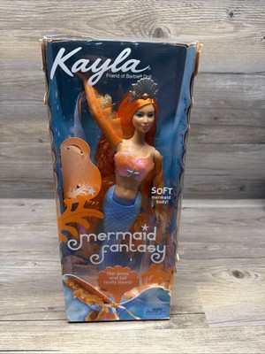 Barbie 2002 Mermaid Fantasy Kayla w/ Soft mermaid Body Orange 56764 New Read !!