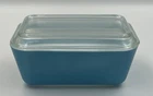 Pyrex Blue 0502 Refrigerator Dish w/ 502‑C Lid – 1.5 Pint – Vintage