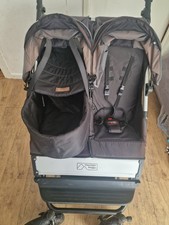 Mountain Buggy Duet Double Twin Running Jogger Pram, with carrycot & raincover