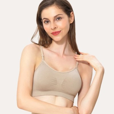 Coobie Seamless Scoopneck Cami Bra, T-Shirt Bra, Wireless Padded Bralette