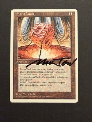 Mana Vault 4th Edition NM- signed by Mark Tedin MTG Magic the Gathering |  eBay