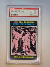 1971 Topps - PSA 8 (OC) 1970 N.L. Playoffs Cincinnati Reds #202