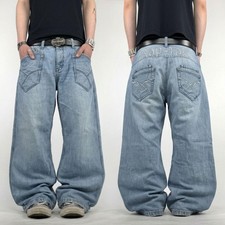 Vintage y2k grunge embroidered rare archive baggy bootcut skater jeans
