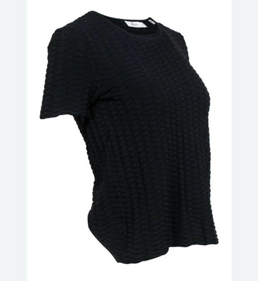 Alc Shirt Black Scales Textured Luxury Upscale Fancy Professional Academia