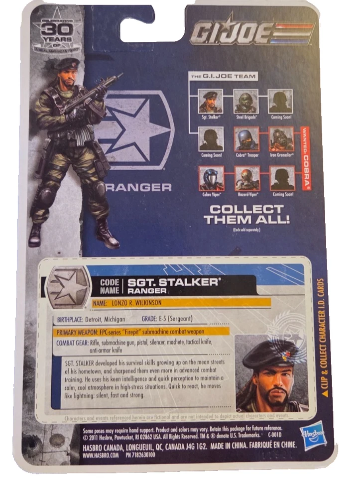 G.I. Joe 30th Anniversary - Sgt. Stalker - action figure - Image 2 of 2