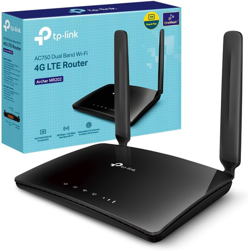 Archer MR202 Router Wifi Con SIM, Router 4G LTE Wifi Dual-Band Ac750Mbps, 3 Port - Foto 10 di 12