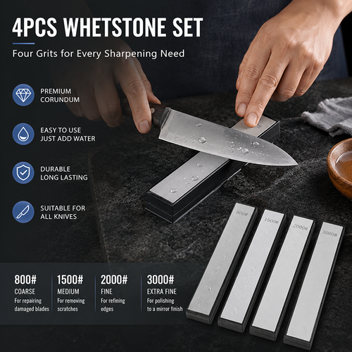 Diamond Sharpening Stone Whetstone Knife Chisel Sharpener Coarse to ...