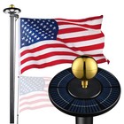 Apluschoice 20 Ft Sectional Flag Pole Kit with LED Solar Light Outdoor black — photo 1
