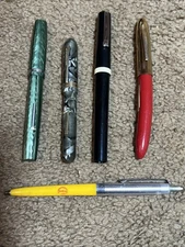 Esterbrook 2556 Green Pearl, Osmiroid Italic, Ambassador, Fountain Pen & Shell G