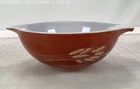 Vintage Pyrex Glass 444 Autumn Harvest Cinderella Mixing Bowl