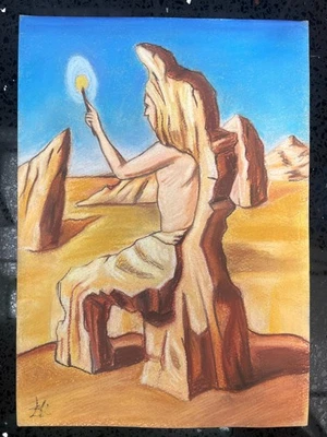 Salvador Dali Zeichnung auf Papier (Handmade) signiert und gestempelt Mischte... - Bild 1 von 4