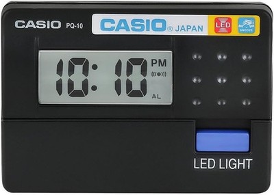Casio PQ-10-1R 8 x 6.2 x 2.6 cm Black Resin Digital Table Clock