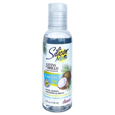 Silicon Mix Gotas de Brillo Hair Polisher Aceite de Coco Extra Virgen 4 fl oz