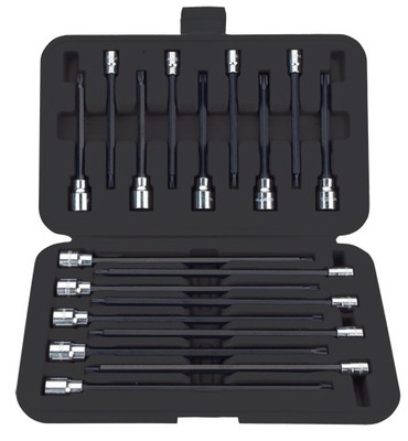 VIM Tools V458L 18 Piece Long Torx Master Set, 4.5'' and 8'' Drivers, T10 to T50