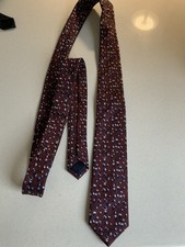 M &S Floral Design Mens Tie Excellent Clean Condition