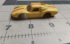 Aurora HO Tjets Thunderjet HO Slot Car Body Yellow Red Stripe Porsche 906
