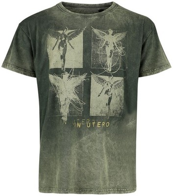 Nirvana T-Shirt Herren In Utero Collage grün Band-Merch, Bands