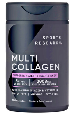 Sports Research Multi Collagen Complex, 180 Capsules