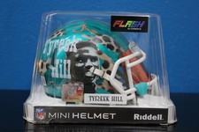 Mini casco Beckett firmado por Tyreek Hill Miami Dolphins certificado de autenticidad con visera