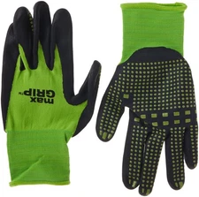 Gloves & Gear 93P06-SM-AZ-6 Max Grip, 6pr Pack, Ladies Green, Small