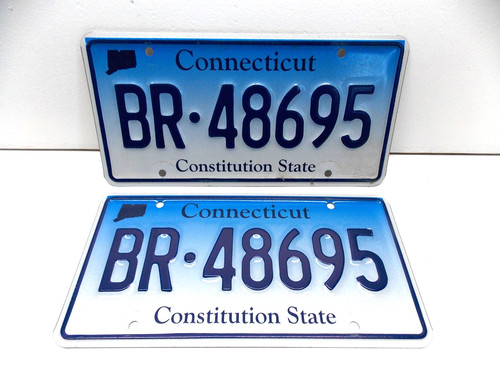 SET CONNECTICUT LICENSE PLATES BR-48695 *