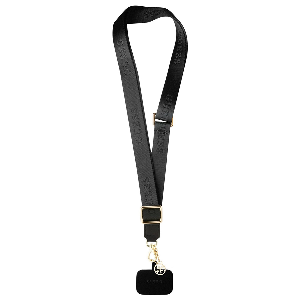 Guess bandoulière pour téléphone en nylon noir avec cordon réglable universel