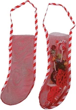 Fun Express Mini Christmas Stockings Bulk 10 Pack - 10 Count (Pack of 1), Red 