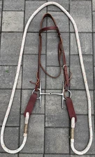 Weaver Stitched Headstall, John Lyons Bit and Loop Reins Complete Working Bridle