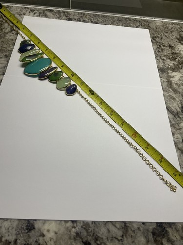 Beautiful Stella & Dot Serenity Costume Jewelry Necklace Blue / Green Stone - Picture 12 of 12