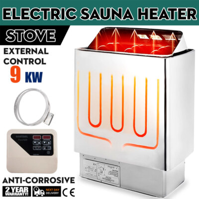 6/9KW Sauna Heater Stove Internal & External Control Home Commercial 50-195 