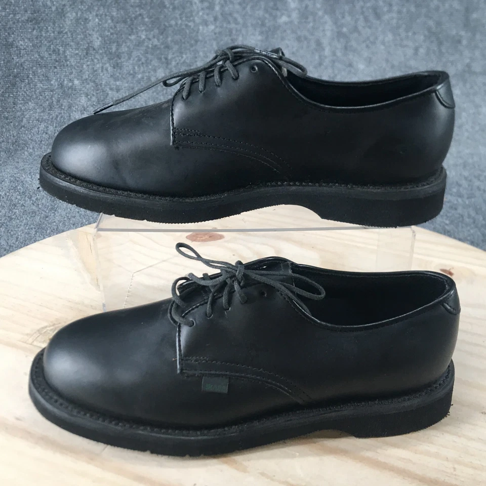 Zapatos Thorogood Para Hombres 7 M Oxford Cuero Negro Punta Redonda Con Cordones Cubanos Informales Foto 2 de 4