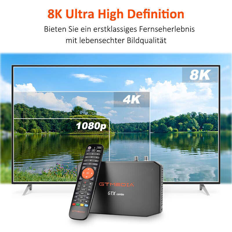 Ricevitore satellitare 8K DVB-S2X/T2/cavo satellitare Android Smart TV Box CI+ per Tivusat foto 6