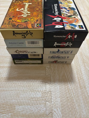 Nintendo Super Famicom Cartridge Box10-Piece Set with Instructions Lot10 Square - Picture 8 of 10