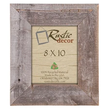 8x10 –3.5" Extra Wide Reclaimed Rustic Barn Wood Wall Frame