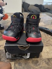 Toddler's Jordan 6 Rings Black/University Red-White