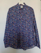 PAUL SMITH Liberty floral shirt 16.5 Mint Made In Italy