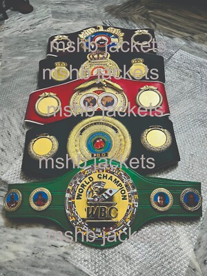 Boxing Belt Championship Custom Made Leather Strap 3D Metal Plate WBC Adult Size