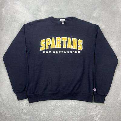 VINTAGE CHAMPION Herren Pullover Sweater Gr. M blau Strick Jumper College UNC