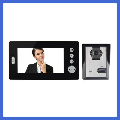 7 inch TFT Color Panel 2.4GHz Digital  Wireless Video Door Phone