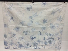 Pottery Barn Florence Floral Organic Percale bed pillow Sham STANDARD Gray Blue