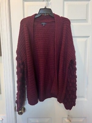 Kaari Blue Desert Plum Chunky Knit Cardigan M NWT $89.50