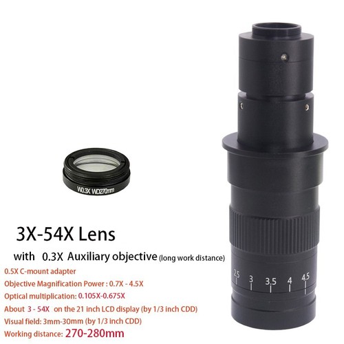 270mm High Distance Parfocal Microscope Industry Camera C-Mount Lens 0745 10A - Picture 18 of 25