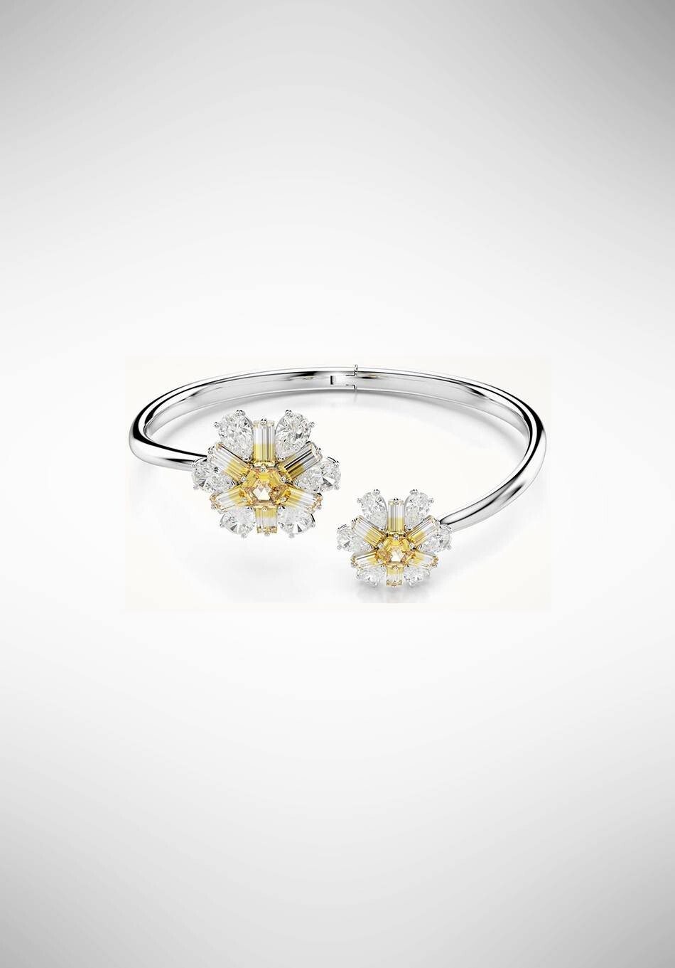 Swarovski 5679937 Bracciale rigido Idyllia Fiore Giallo Placcato rodio Taglia M