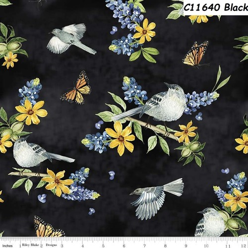 Bluebonnet Breeze Cotton Quilt Fabric Riley Blake C11646 Texas State Panel - Picture 5 of 12