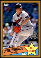 Jose Berrios 2020 Topps 1985 35th Anniversary All-Stars 5x7 Gold #85AS-48 3/10 T