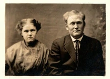 Vintage 1910's RPPC Postcard - Husband & Wife Studio Portrait