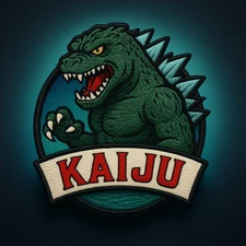 Kaiju Patch Embroidered Iron-on Applique Giant Monster Films Movies Retro Comics