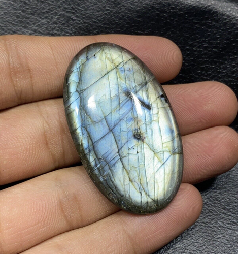 Cabochon pietra preziosa labradorite blu 66 ct, pietra preziosa di qualità AAA+ per ciondolo.